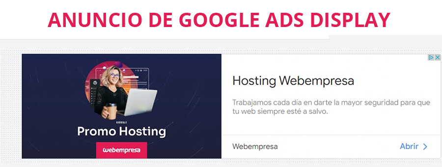 ejemplo de un anuncio de Google ADS Display